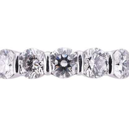 Harry Winston Round Bar Set Ring Full Eternity Ring Classic Diamond Band