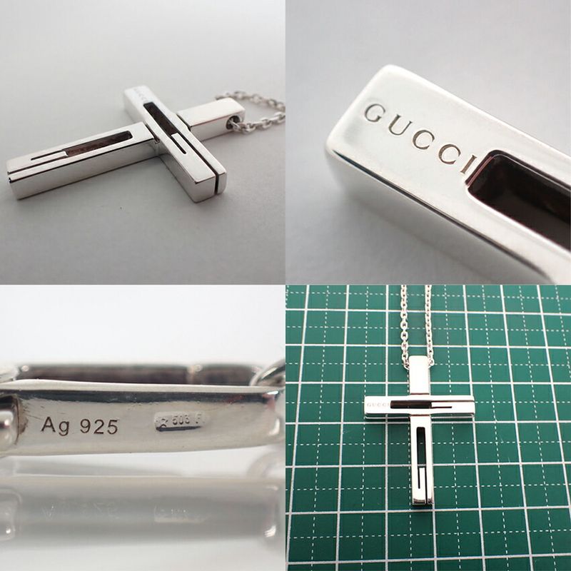 Gucci 925 Cross Necklace Pendant