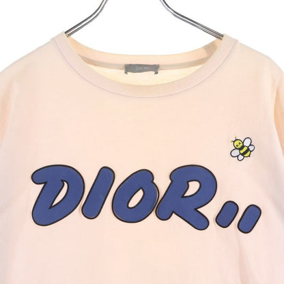 Dior Kaws Bee Logo Tee Kaws Bee Embroidery Short Sleeve T-Shirt Pink