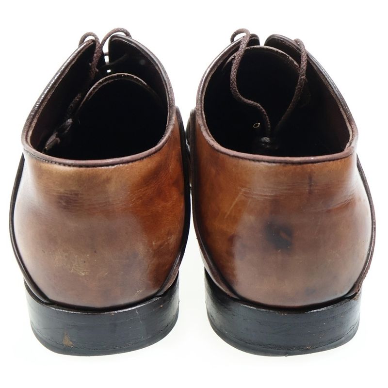 Louis Vuitton Plain Toe Lace Up Leather Dress Business Shoes Brown