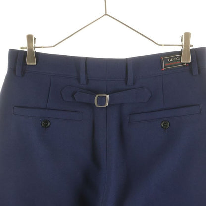 Gucci Cinch Back No Tuck Slacks Pants Trousers Navy