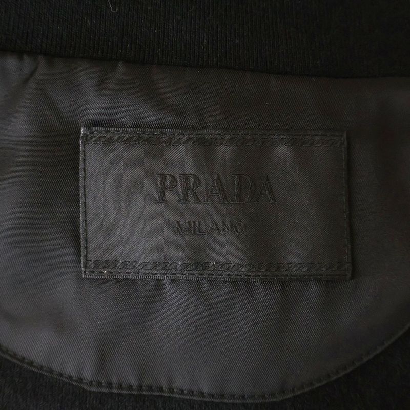Prada Super Fine Ulka Digan with Zip Up Knit Black