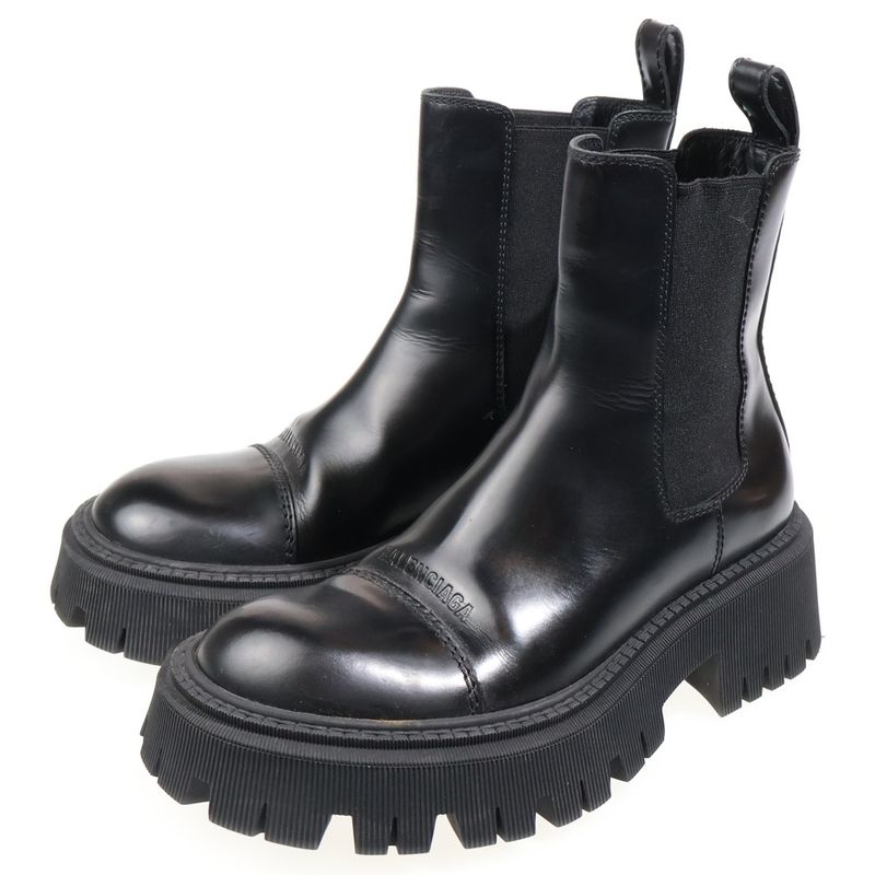 Balenciaga Tractor Bootie Boots Black
