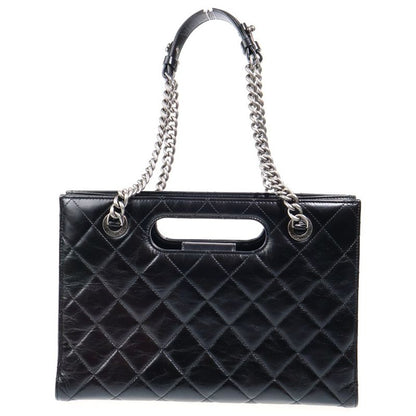 Chanel CC Logo Quilted Lambskin 2-Way Leather Handbag Chain