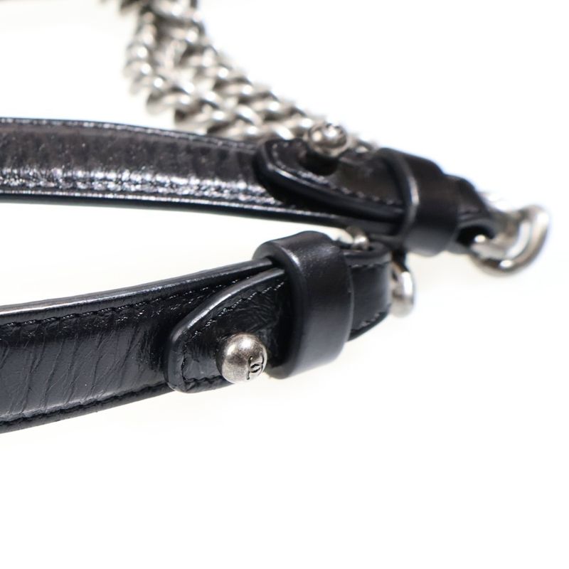 Chanel CC Logo Quilted Lambskin 2-Way Leather Handbag Chain