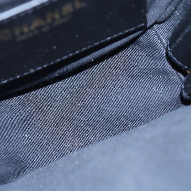 Chanel Small Vanity Case Chain Mini Shoulder Bag Black Caviar Leather