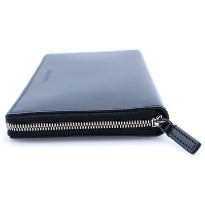 Balenciaga Continental Wallet Zip Around Black Leather