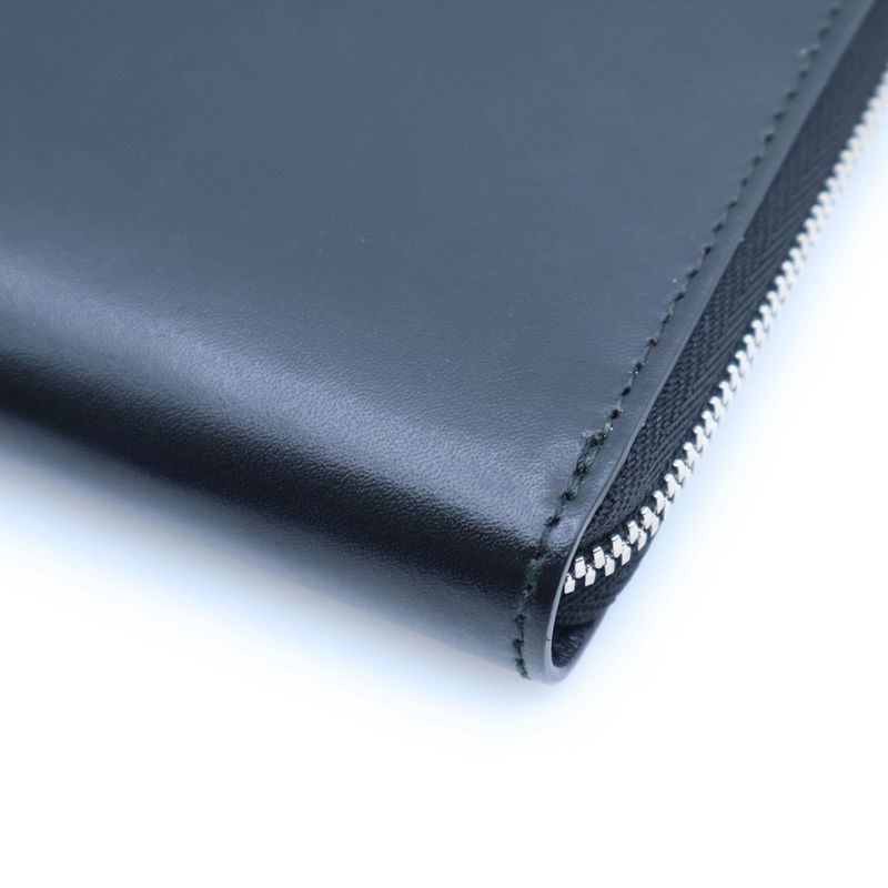 Balenciaga Continental Wallet Zip Around Black Leather