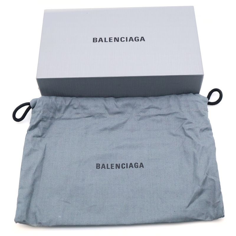 Balenciaga Continental Wallet Zip Around Black Leather