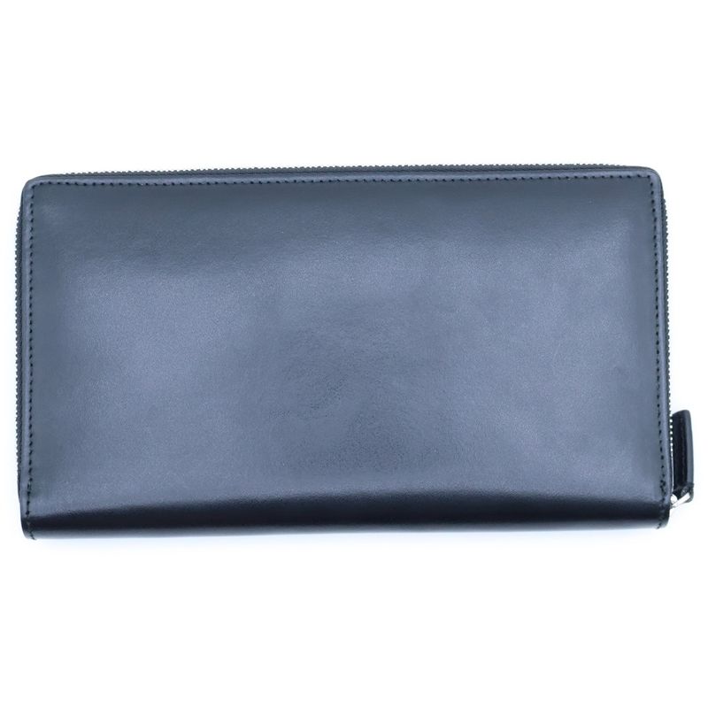 Balenciaga Continental Wallet Zip Around Black Leather