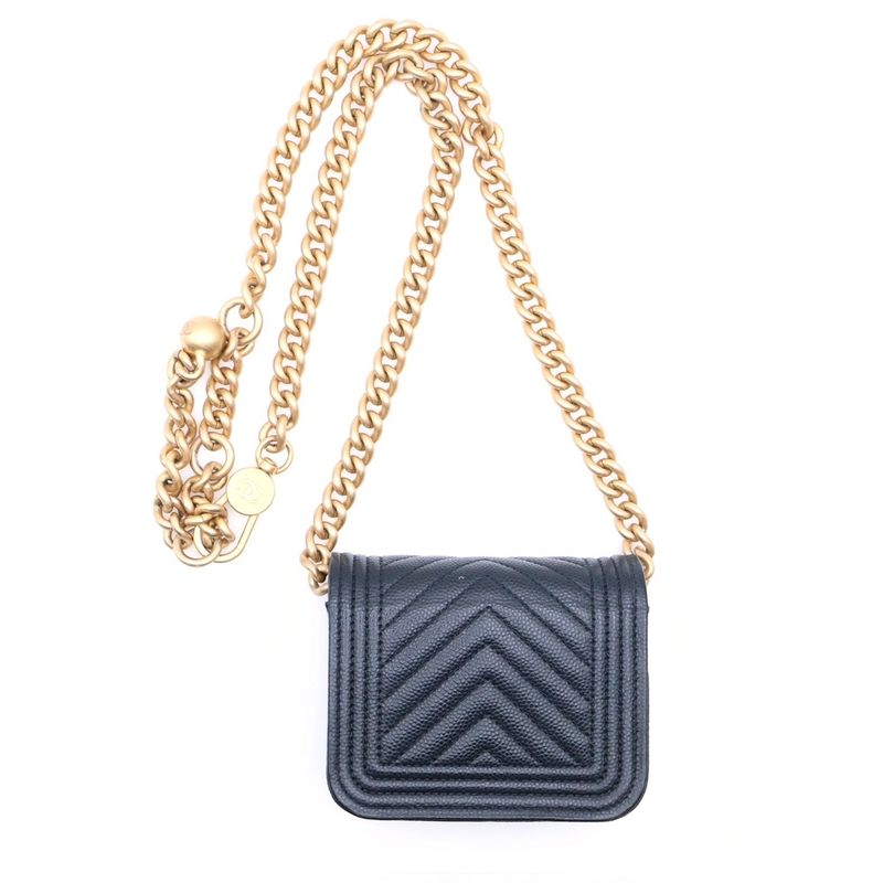 Chanel Belt Shoulder Bag Black