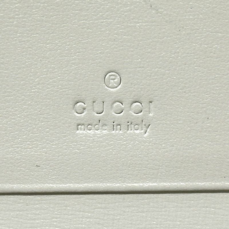 Gucci Wallet New Jackie Bifold Wallet Leather Ivory Gold