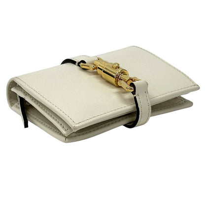 Gucci Wallet New Jackie Bifold Wallet Leather Ivory Gold
