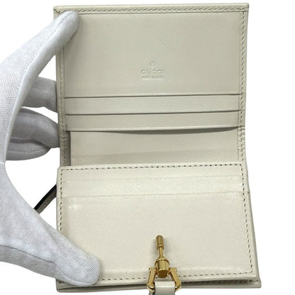 Gucci Wallet New Jackie Bifold Wallet Leather Ivory Gold