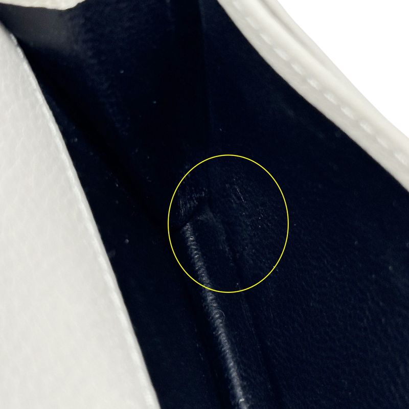 Saint Laurent Card Case Leather Ivory Elegant Adult Simple