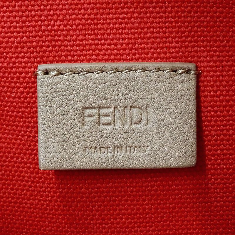 Fendi Pouch Clutch Zucca Canvas Jacquard Red Mini