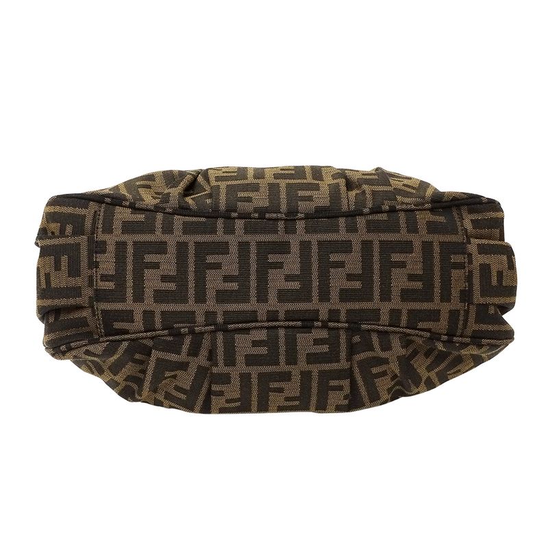 Fendi Bag Zucca Handbag Mia Chain Canvas Brown