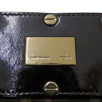 Fendi Bag Zucca Handbag Mia Chain Canvas Brown