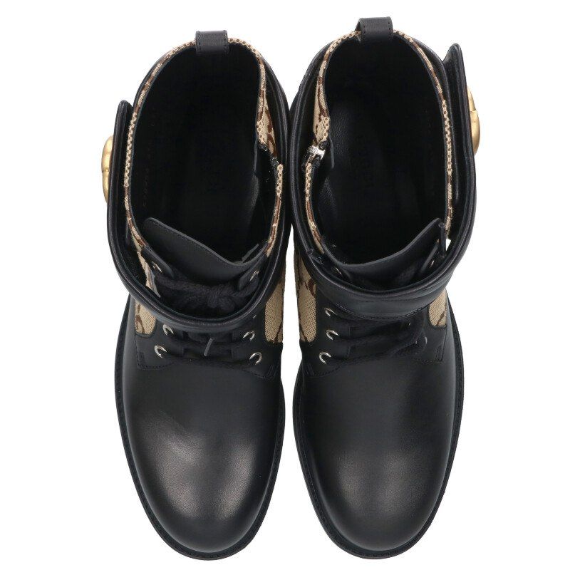 Gucci Canvas GG Moment Ankle Boots 41.5