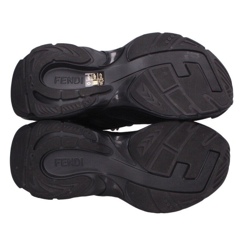 Fendi F-light Leather Mesh Running Sneakers 38