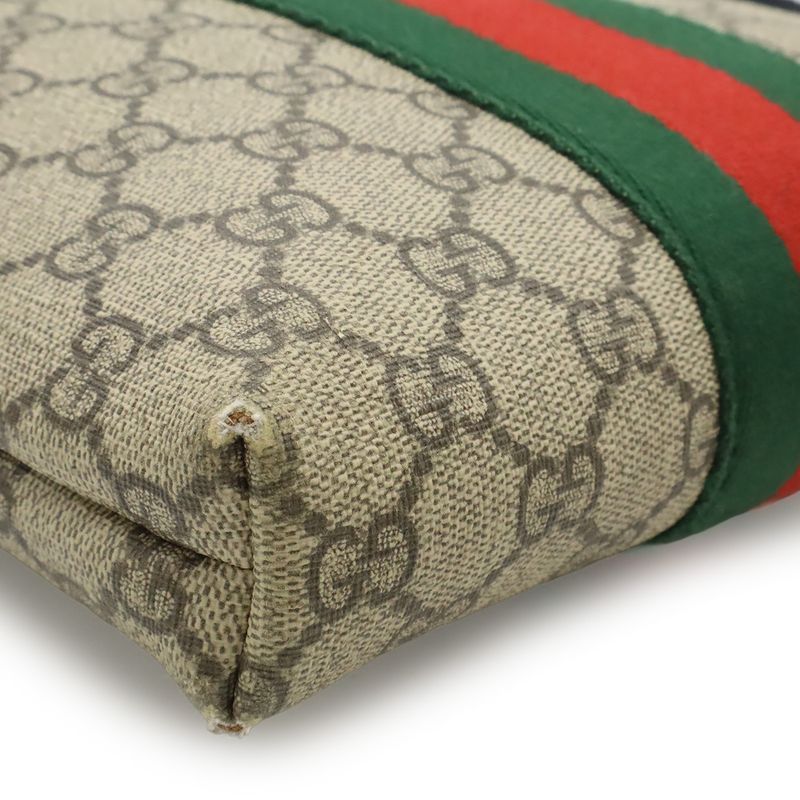 Gucci GG Supreme Sherry Line Web Flat Messenger Bag