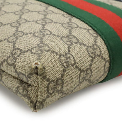 Gucci GG Supreme Sherry Line Web Flat Messenger Bag