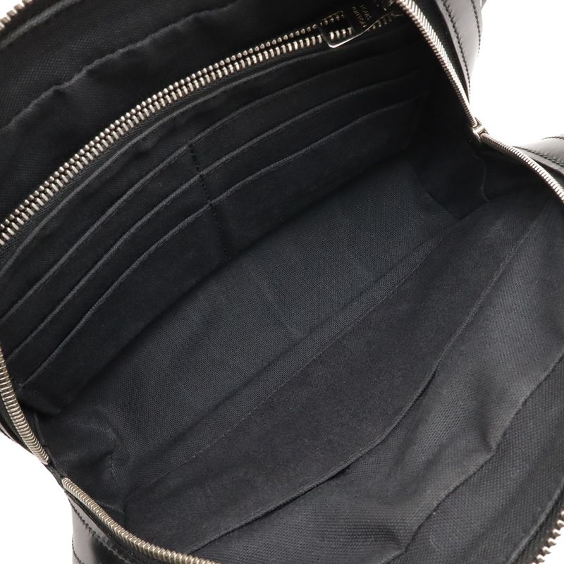 Louis Vuitton Epi Hoche Clutch Leather Noir Black Silver