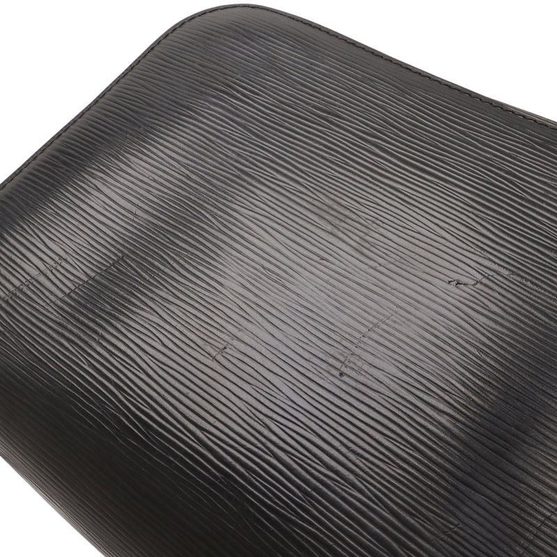 Louis Vuitton Epi Hoche Clutch Leather Noir Black Silver