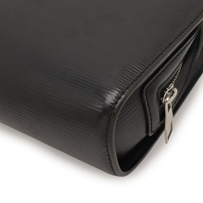 Louis Vuitton Epi Hoche Clutch Leather Noir Black Silver