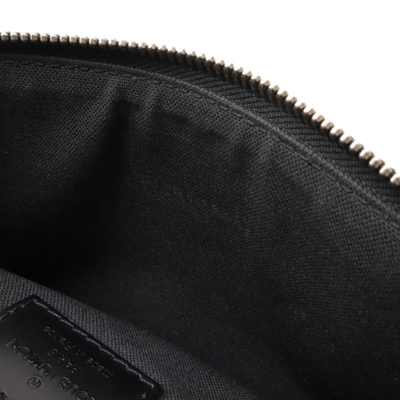 Louis Vuitton Epi Hoche Clutch Leather Noir Black Silver