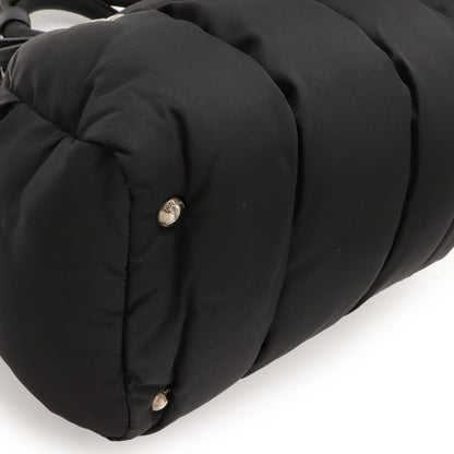 Prada Tessuto Bomba Tote 2-Way Shoulder Bag Nylon Leather Nero Black