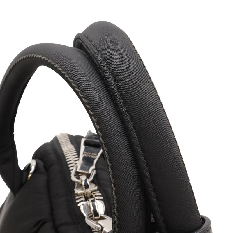 Prada Tessuto Bomba Tote 2-Way Shoulder Bag Nylon Leather Nero Black
