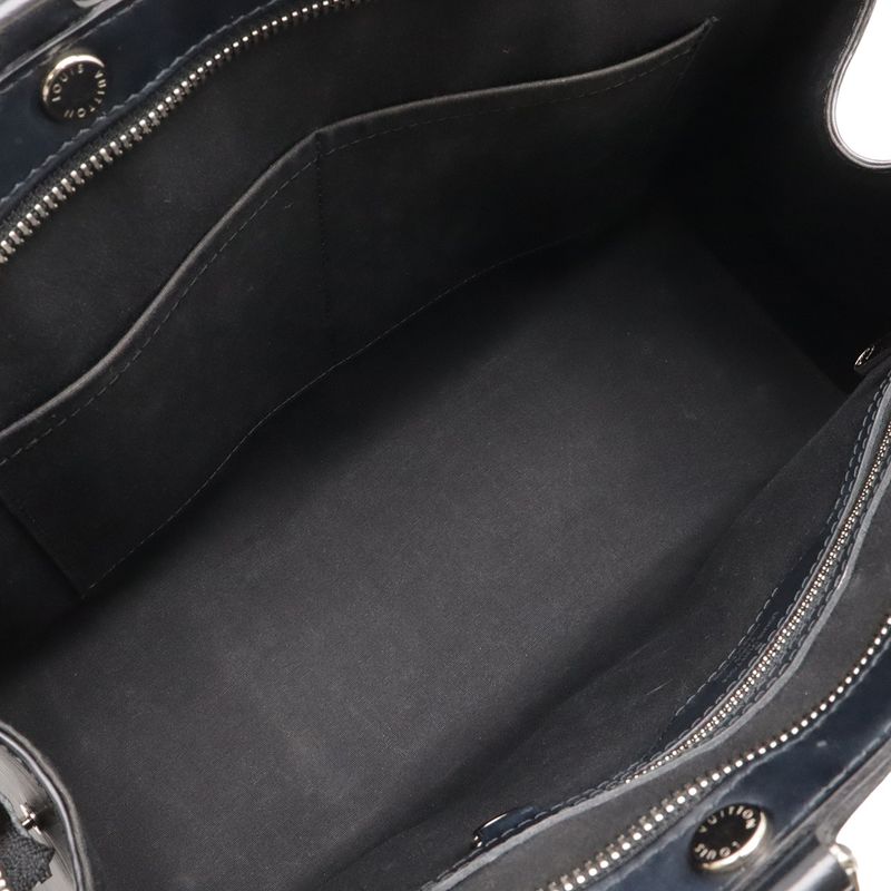 Louis Vuitton Epi MM Handbag Noir Black Silver