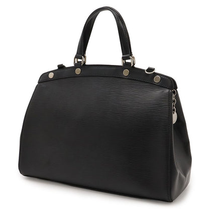 Louis Vuitton Epi MM Handbag Noir Black Silver