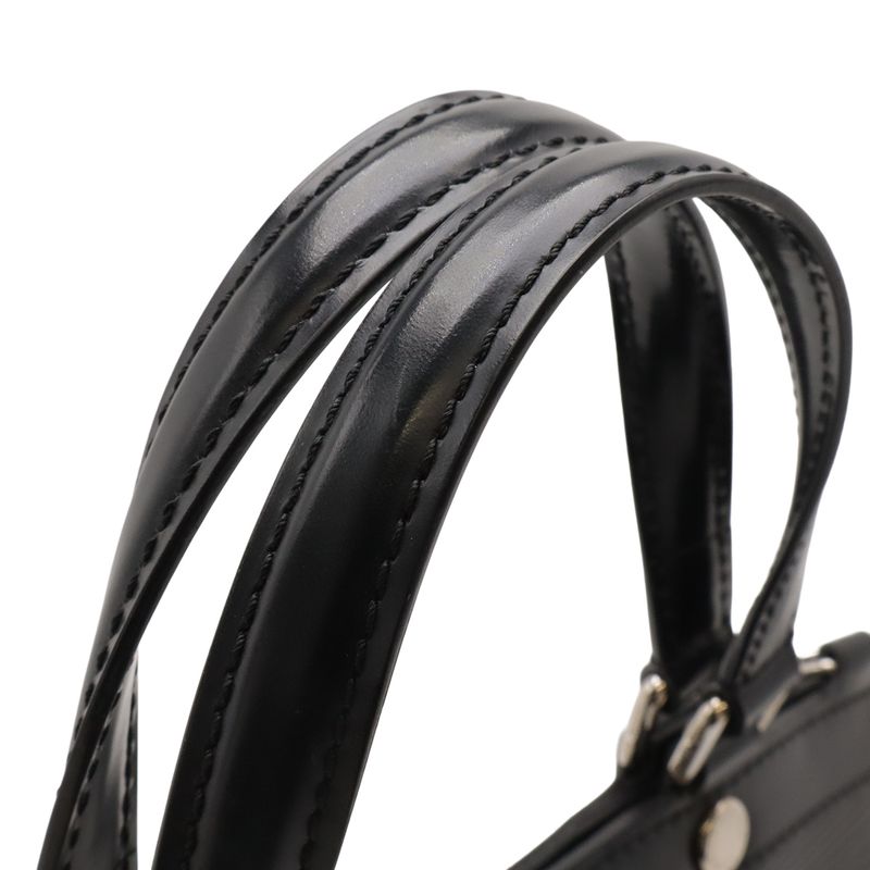 Louis Vuitton Epi MM Handbag Noir Black Silver