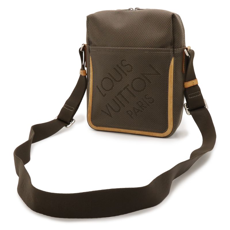 Louis Vuitton Damier Geant Shoulder Bag Crossbody Canvas Tail Khaki