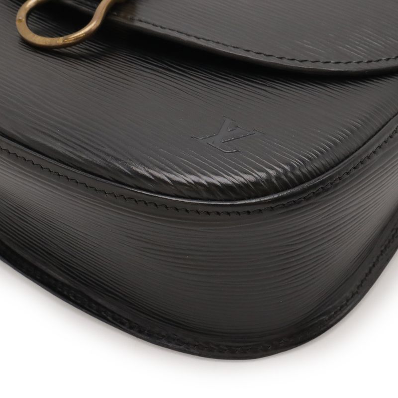Louis Vuitton Epi Saint Cloud Shoulder Bag Pochette Crossbody Leather Noir