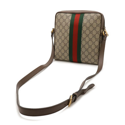 Gucci Ophidia Small Messenger Bag GG Supreme Sherry Line Leather Beige