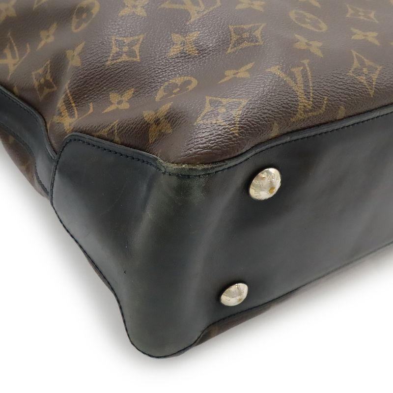 Louis Vuitton Monogram Macassar Davis Tote Large Shoulder Bag Brown