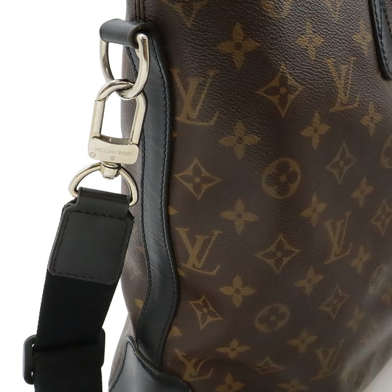 Louis Vuitton Monogram Macassar Davis Tote Large Shoulder Bag Brown