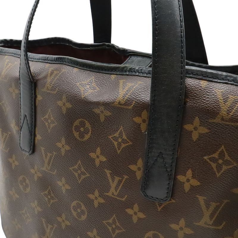 Louis Vuitton Monogram Macassar Davis Tote Large Shoulder Bag Brown