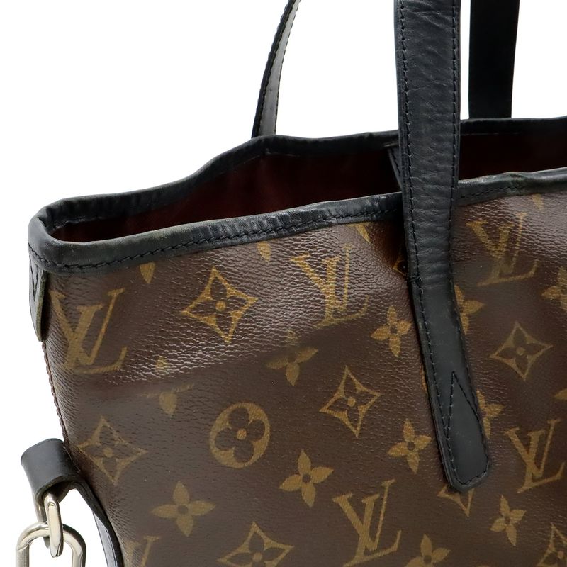 Louis Vuitton Monogram Macassar Davis Tote Large Shoulder Bag Brown