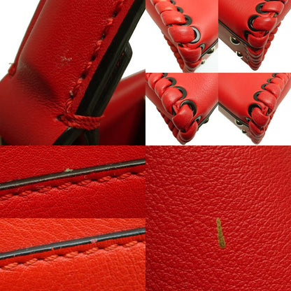 Fendi Handbag Leather Red