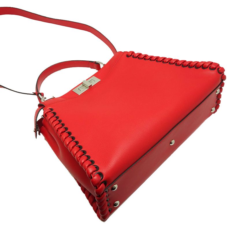 Fendi Handbag Leather Red