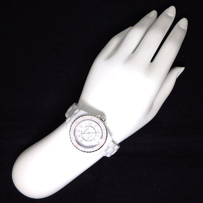 Chanel Watch Pink Blush Limited to White Dial Rotating Bezel