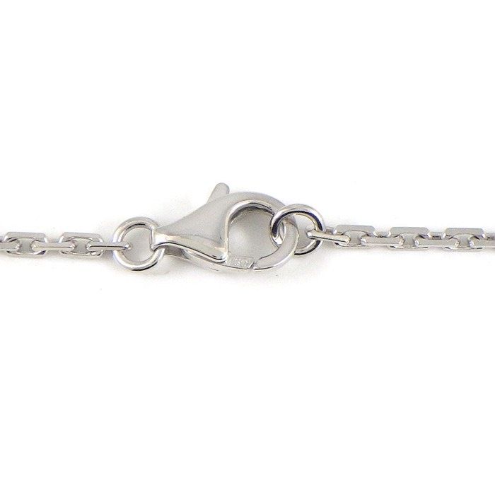 Cartier Necklace Love Circle Round 6 Point Diamond 18K White Gold