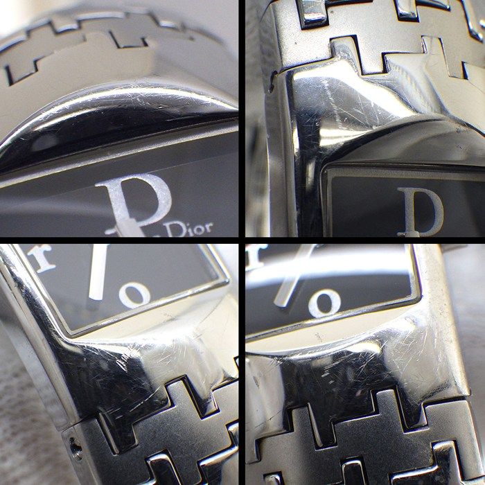 Dior Watch Diophilic Square Black Dial SS Quartz Analog