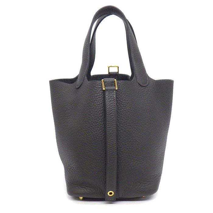Hermes Handbag Picotin Lock PM Dark Bronze Taurillon Clemence