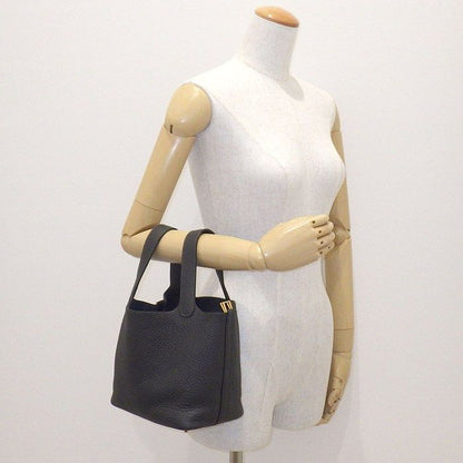 Hermes Handbag Picotin Lock PM Dark Bronze Taurillon Clemence
