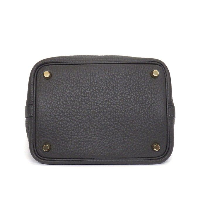 Hermes Handbag Picotin Lock PM Dark Bronze Taurillon Clemence